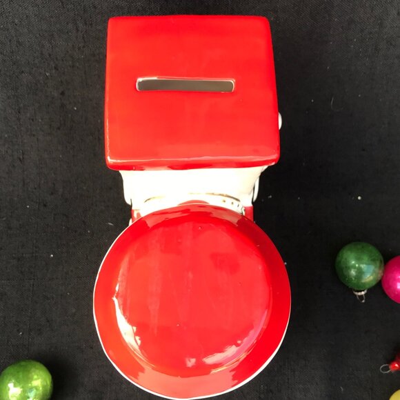 International Japan Christmas Santa and Elf Train Steam Engine Bank - Picture 11 of 13